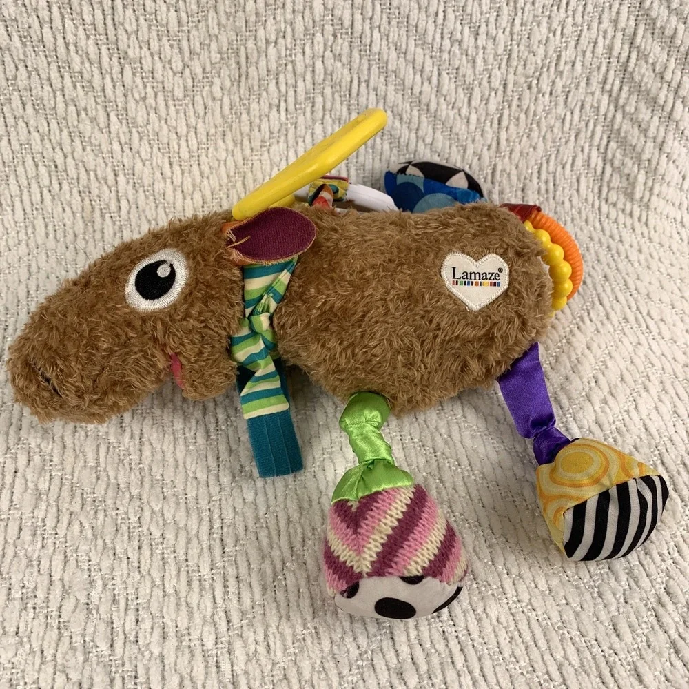 Lamaze Mortimer The Moose Play And Grow Rattle‎ Teether Squeaker Activity Toy